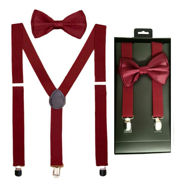 Adults Men Matching Suspenders Braces&Bow Tie Combo Sets For Party Fancy Costume